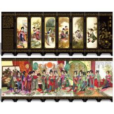 漆器仿古小屏風 045 貴妃夜宴圖 中國特色 外事商務(wù)禮品